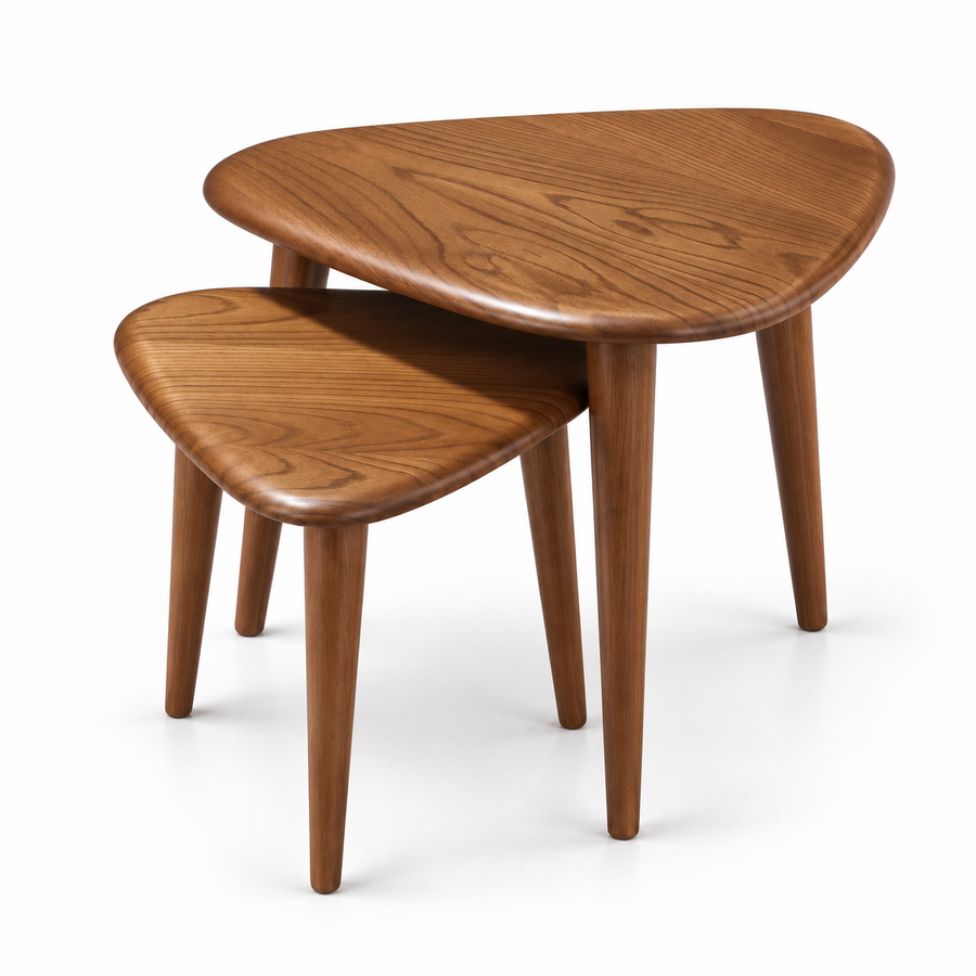 Pebble Organic Nesting Side Table Set (Set of 2)