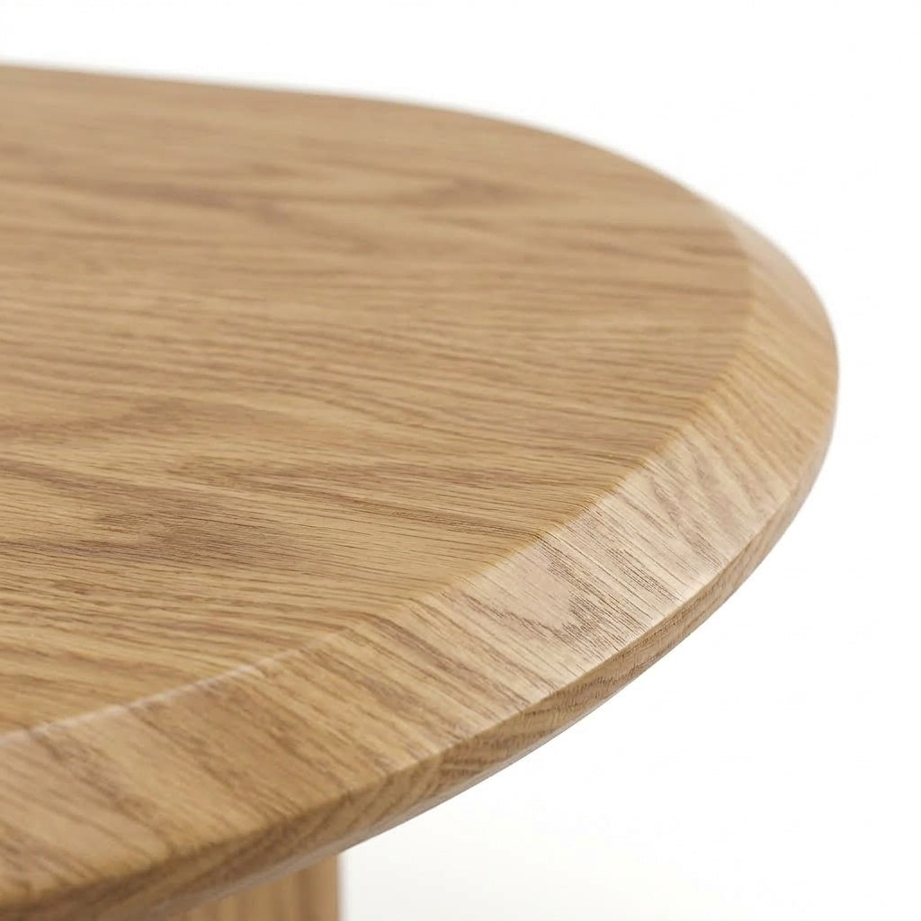 Capsule Oval Coffee Table with Storage Shelf