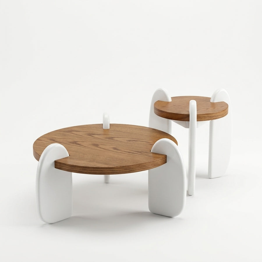 Cloud 2-Piece Sculptural Coffee & Side Table Set