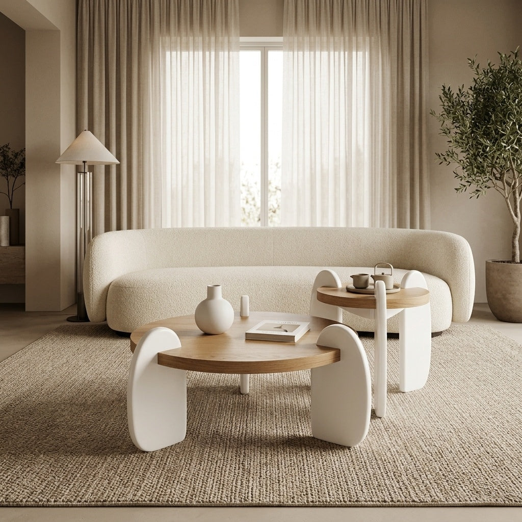 Cloud 2-Piece Sculptural Coffee & Side Table Set