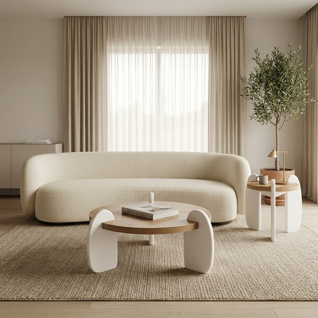 Cloud 2-Piece Sculptural Coffee & Side Table Set
