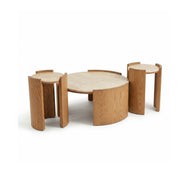 Daino 3-Piece Marble Coffee & Side Table Set