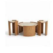 Daino 3-Piece Marble Coffee & Side Table Set