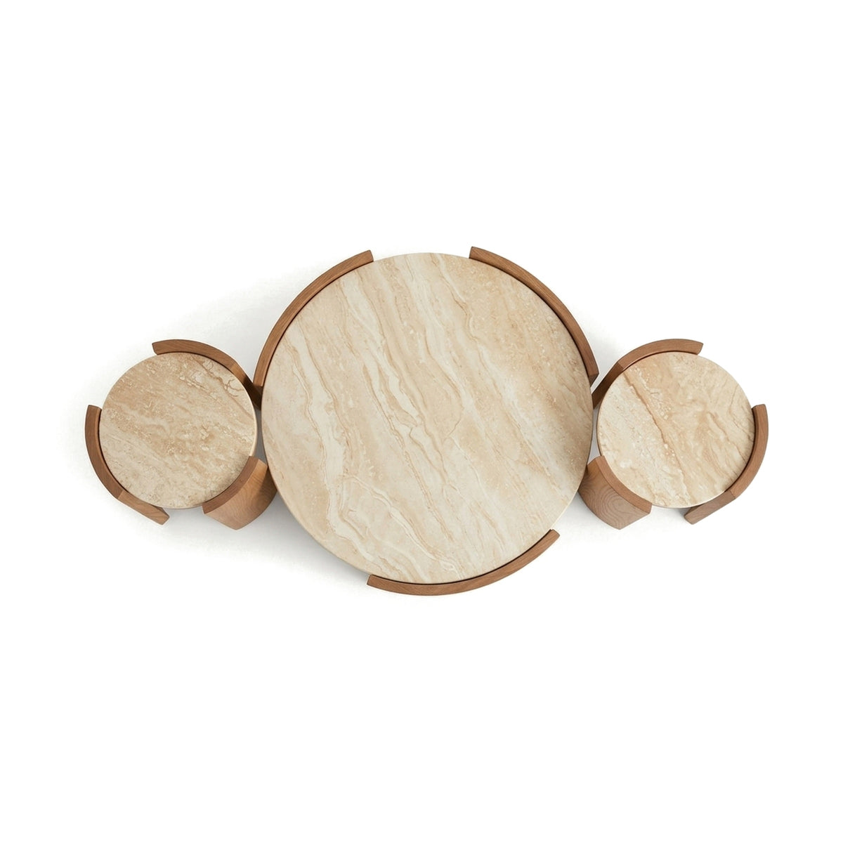 Daino 3-Piece Marble Coffee & Side Table Set
